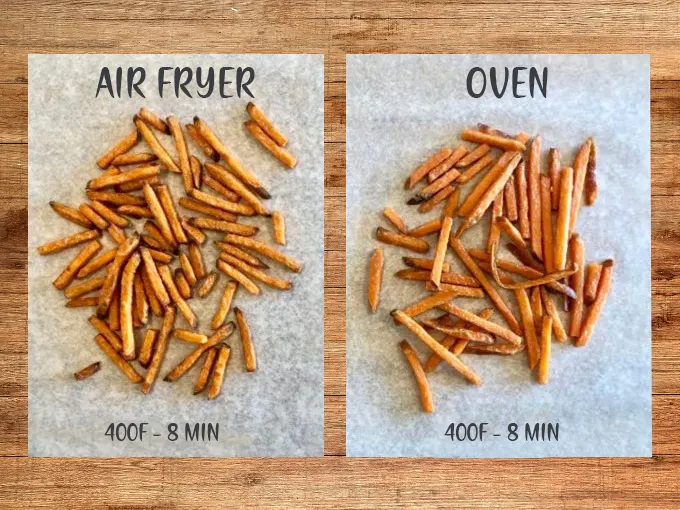 air fryer vs oven french fries cook results