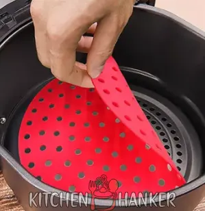 Putting Silicone Mat in Air Fryer