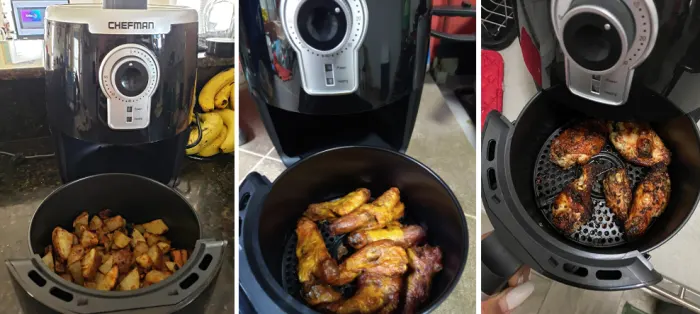 Cooking Food in Chefman Small Compact Air Fryer