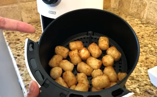 making tater tots in dash compact air fryer