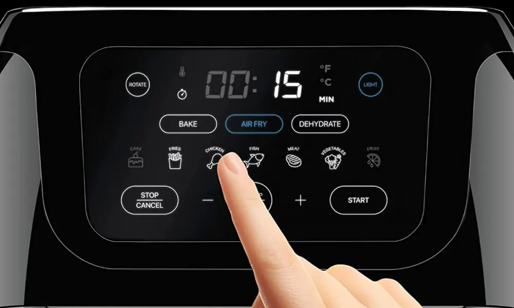 Chefman Digital Air Fryer Impressive Touch Control Panel