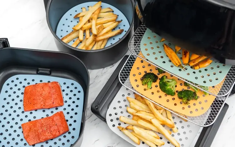 Using Silicone Liners and Perforated Mats in Air Fryer
