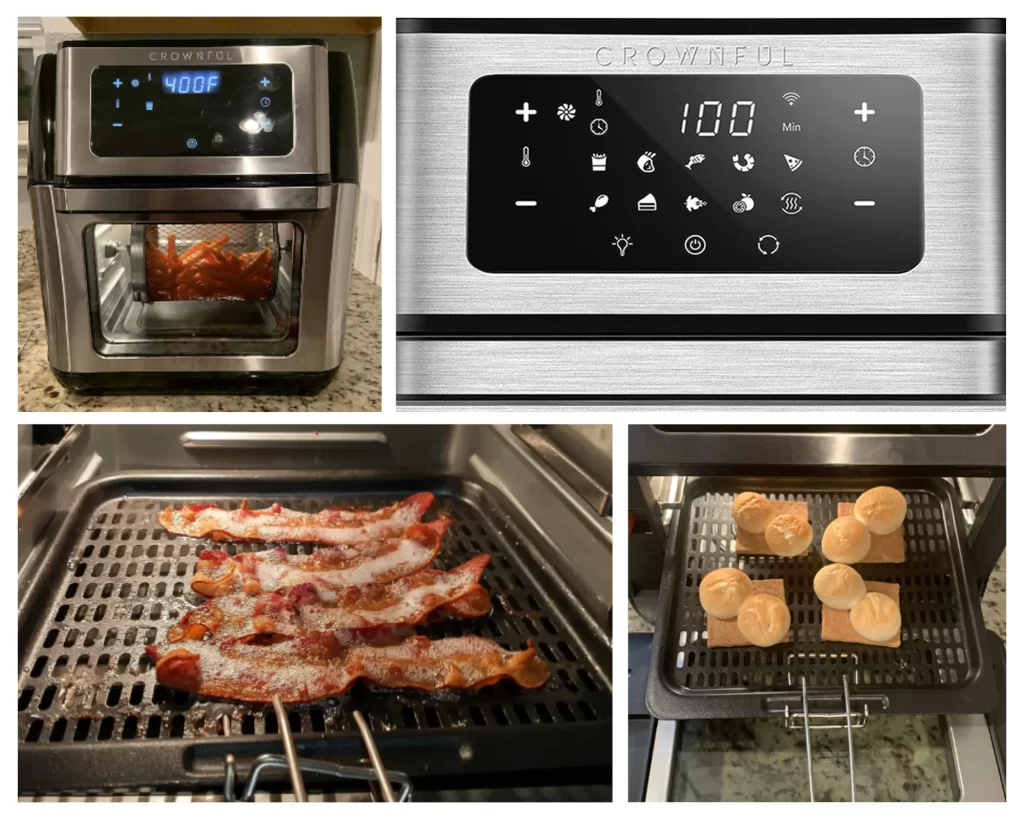CROWNFUL Smart Air Fryer With Rotisserie